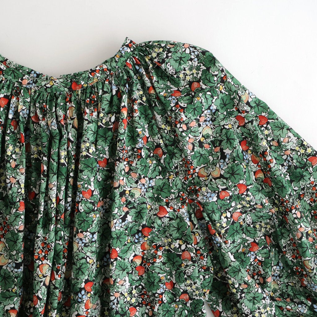 WILD BERRY FIELD LAWN GATHER SMOCK #True [no.7877]