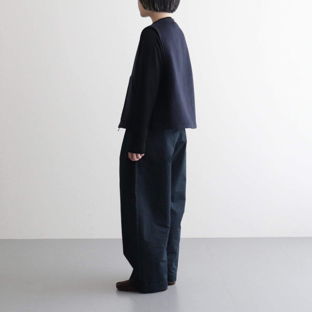 【 LONDON TRADITION × UNFIL 】wool blend double face zip-up vest #navy [WVFL-UW133]