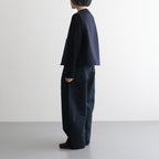 【 LONDON TRADITION × UNFIL 】wool blend double face zip-up vest #navy [WVFL-UW133]