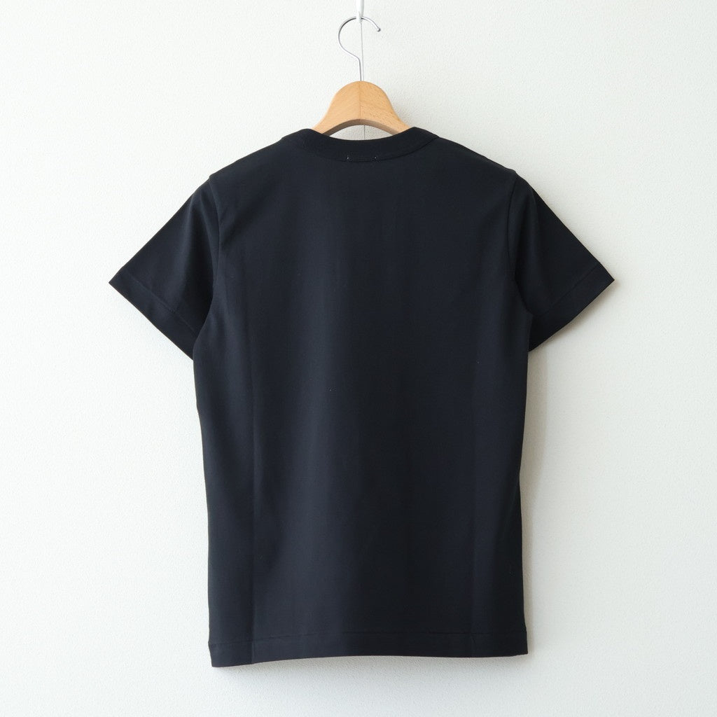 PILE EMBROIDERY T-SHIRT #Black [no.7979]