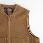 【 LONDON TRADITION × UNFIL 】wool blend double face zip-up vest #camel [WVFL-UW133]