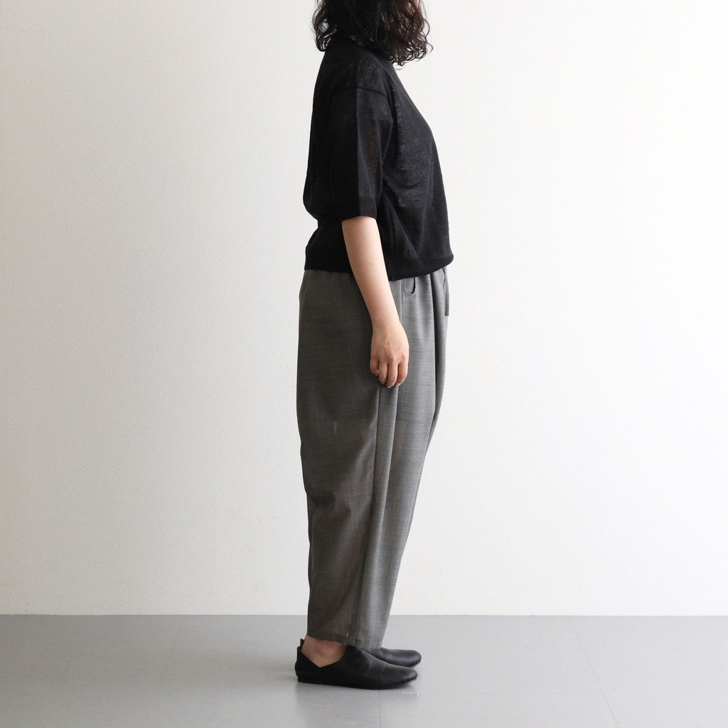 輝かしい影 Elastic waist wrap pants #Gray [TLF-225-pa004-em]