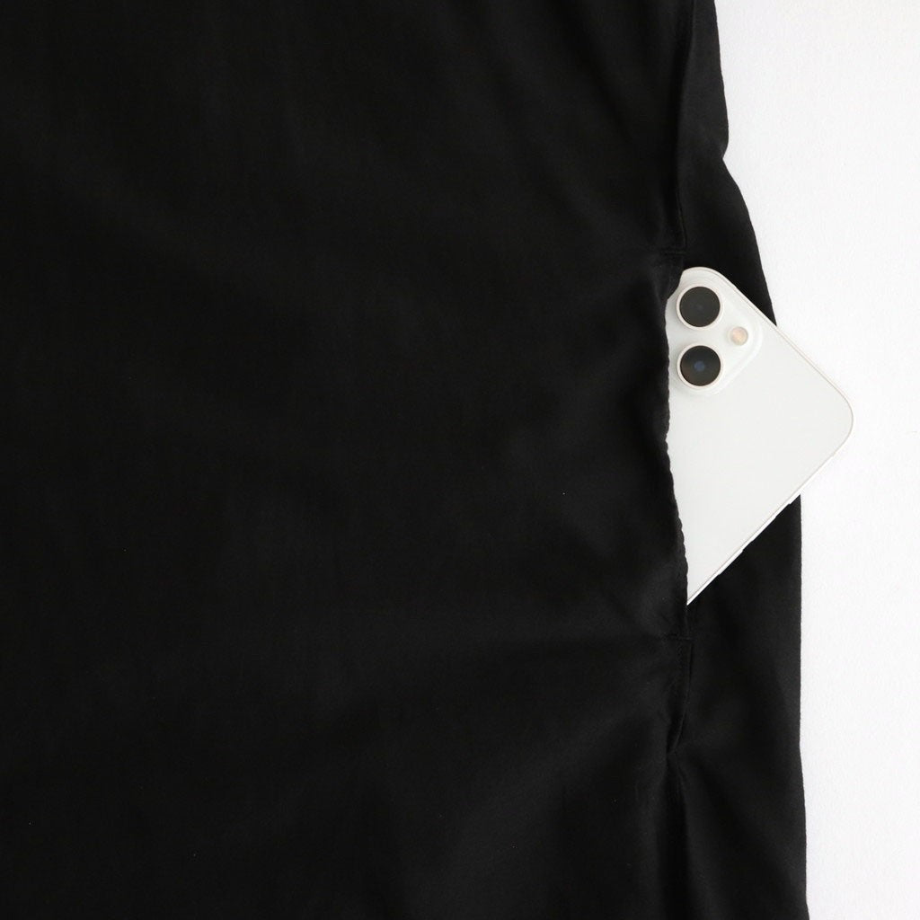 G.D COTTON SILK STAND COLLAR LONG SHIRT #Black [no.7366]