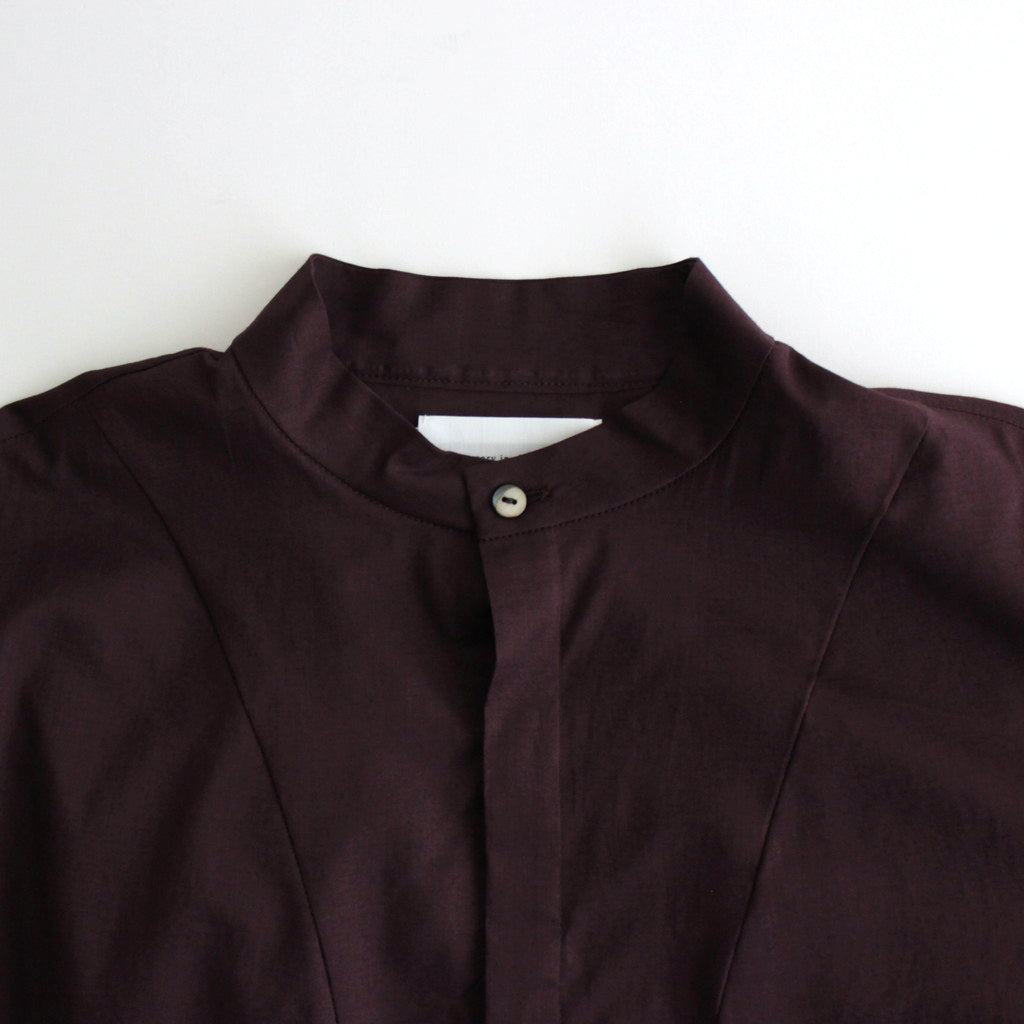 静寂の欠片 Gathered peplum blouse #burgundy [TLF-125-sh001-la]