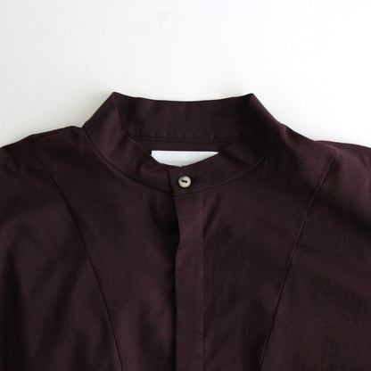 Gathered peplum blouse #burgundy [TLF-125-sh001-la]