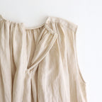DENSELY LINEN GATHER DRESS #Antique White [no.7310]