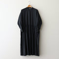明滅する風景 Stand collar shirt dress #black/grey [TLF-125-op007-gp]