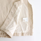 FRILL DECOLATION BUTTON BIB #Antique White [no.7316]