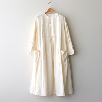 薄氷の汀 Layered tuck dress #ecru [TLF-125-op005-tp]