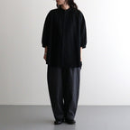 沈黙の音色 Flared blouse #Black [26F-SH001-CL]