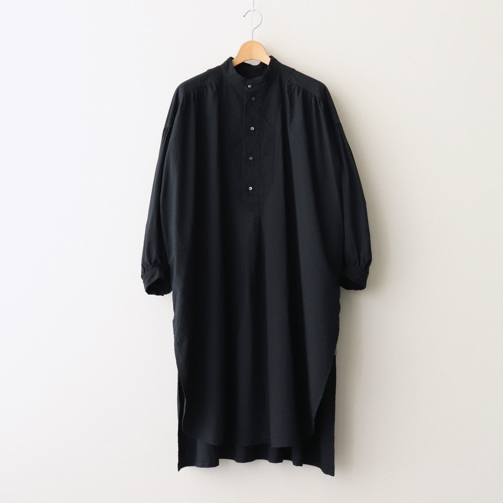 日日夜夜：Embroidery long tunic shirt #black [13251-05307]