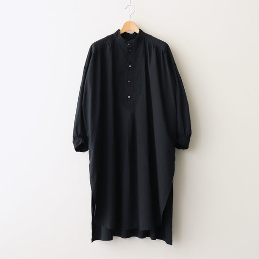 日日夜夜：Embroidery long tunic shirt #black [13251-05307]