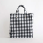 PAPER TOTE SMALL NEEDLE PUNCH #GINGHAM BLACK [TMB-2286H]