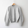 fine lambs wool crew-neck P/O #light gray [WVFL-UW117]