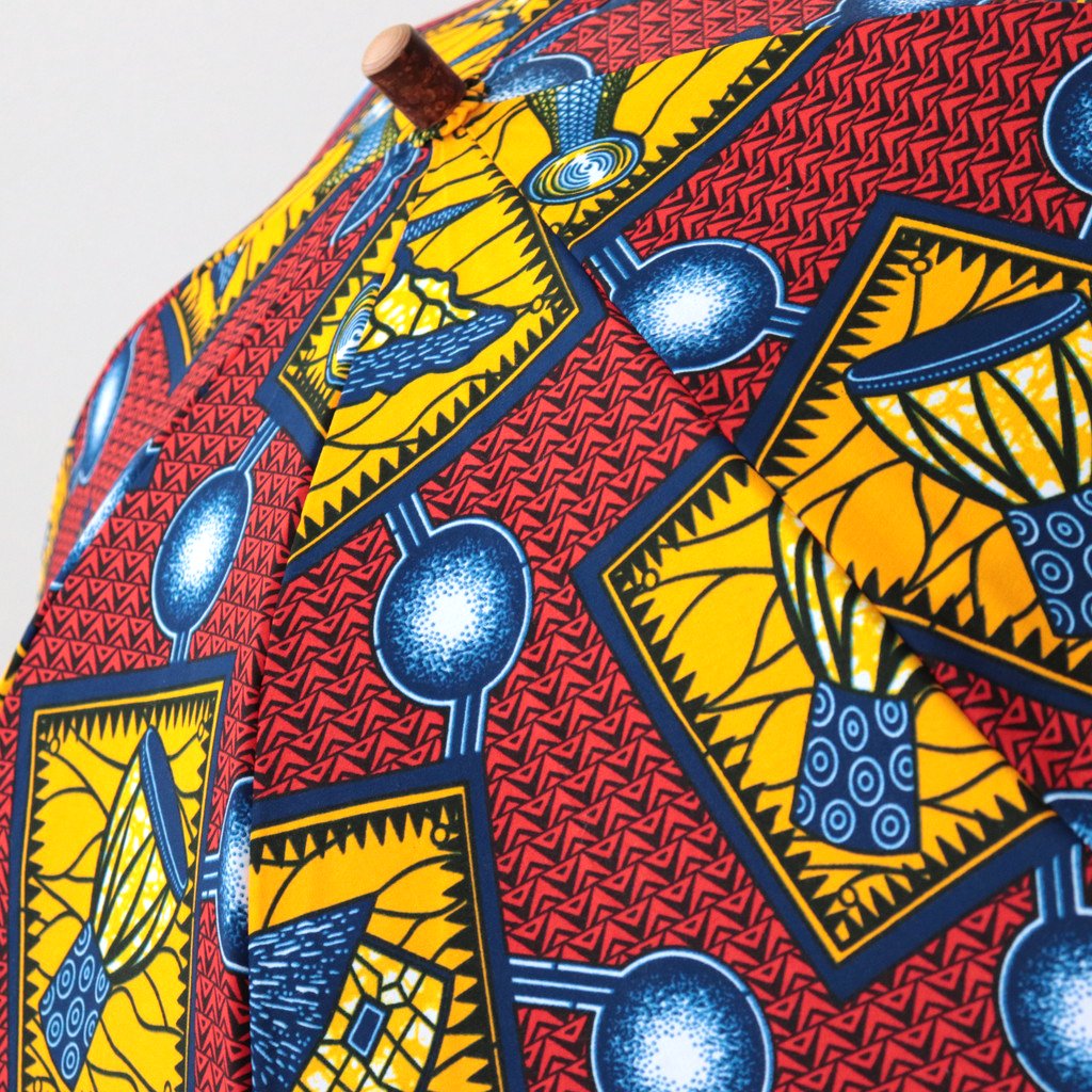 African Batik Long Umbrella #4 [BON-22005C]