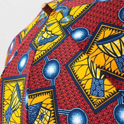 African Batik Long Umbrella #4 [BON-22005C]