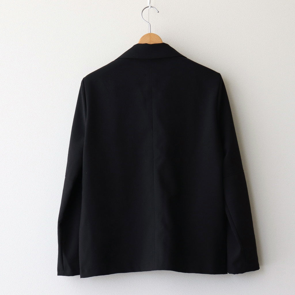 Wool linen like easy jacket #Black [1479-006]