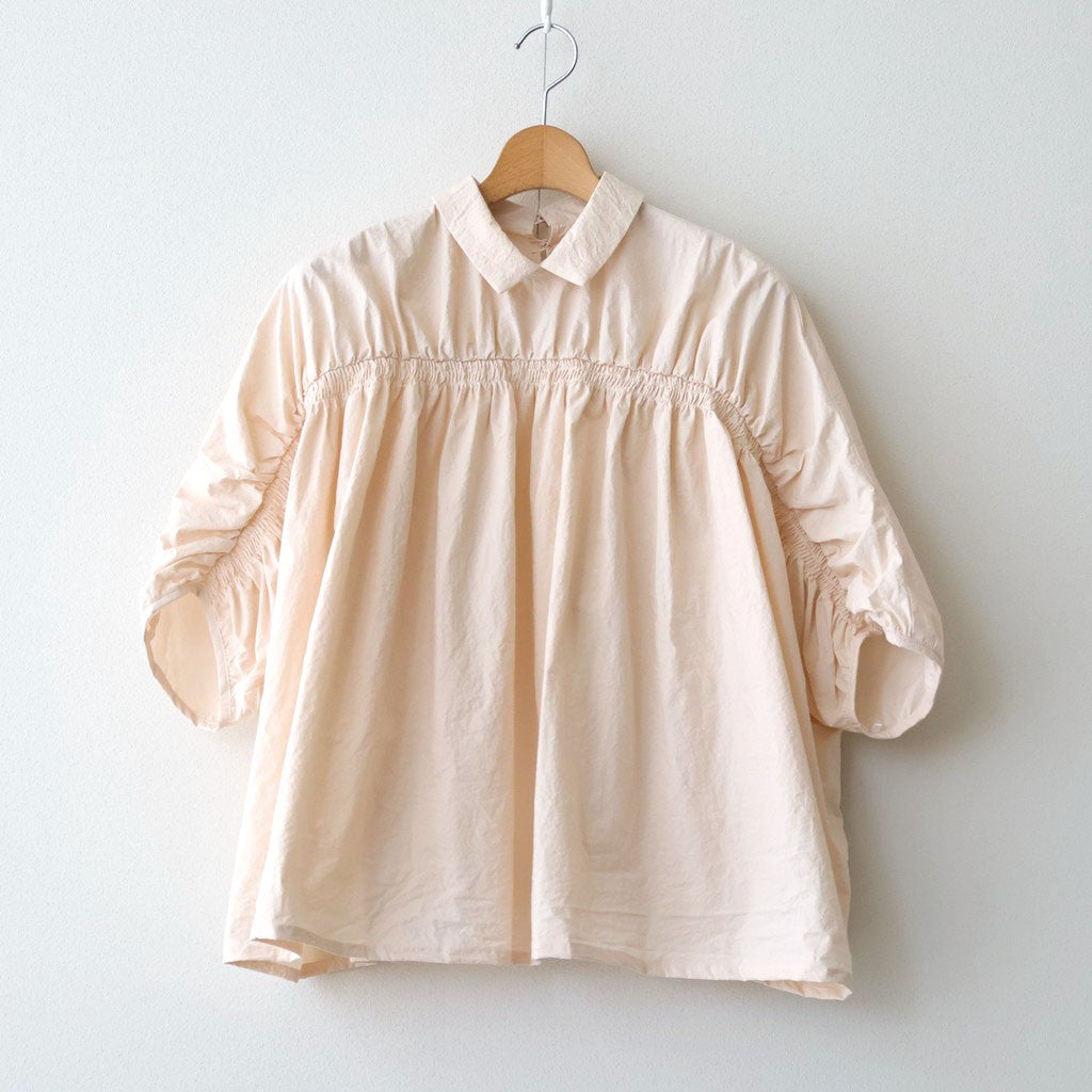 shirring blouse #paper BG [KJ507SS41]