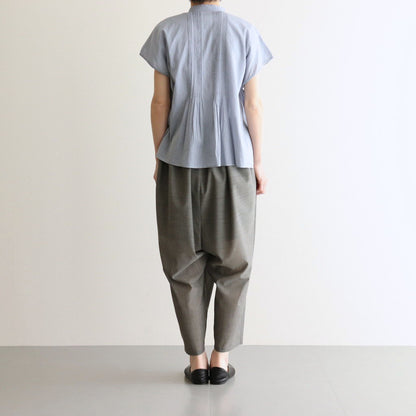 輝かしい影 Elastic waist wrap pants #Gray [TLF-225-pa004-em]