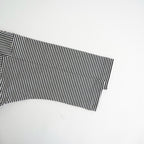 BORDER DROP SHOULDER SHIRT #Black × Off White [no.8362]