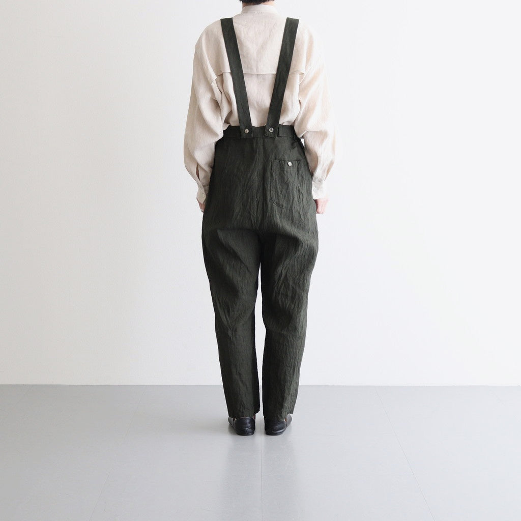 季節の夜 Poet suspender trousers #Moss green [TLF-225-pa003-Ldb]