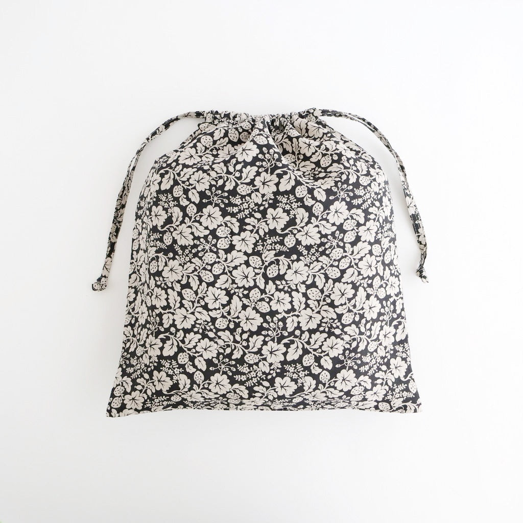 WILD BERRY DRAWSTRING BAG (L) #Flax [no.7767]