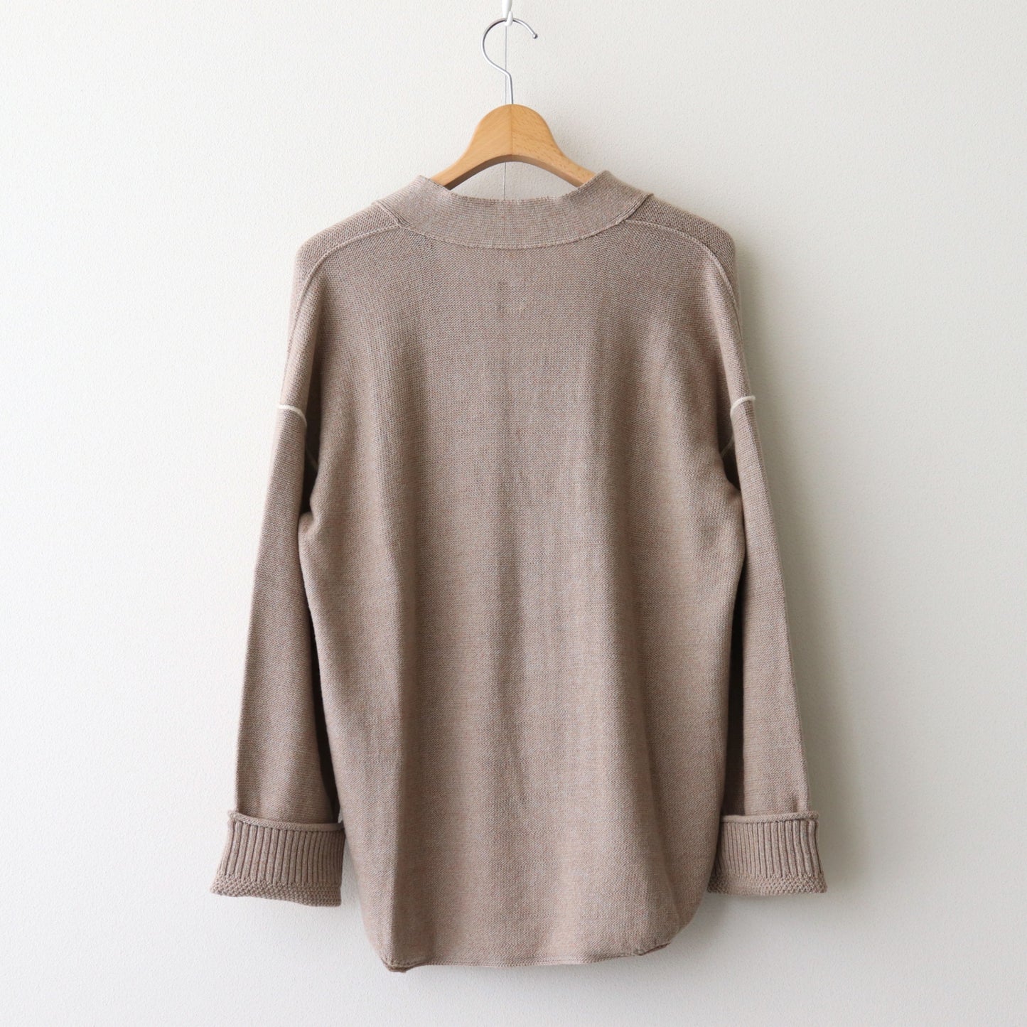 Cotton-Wool Cardigan #Beige Mix [oni058]