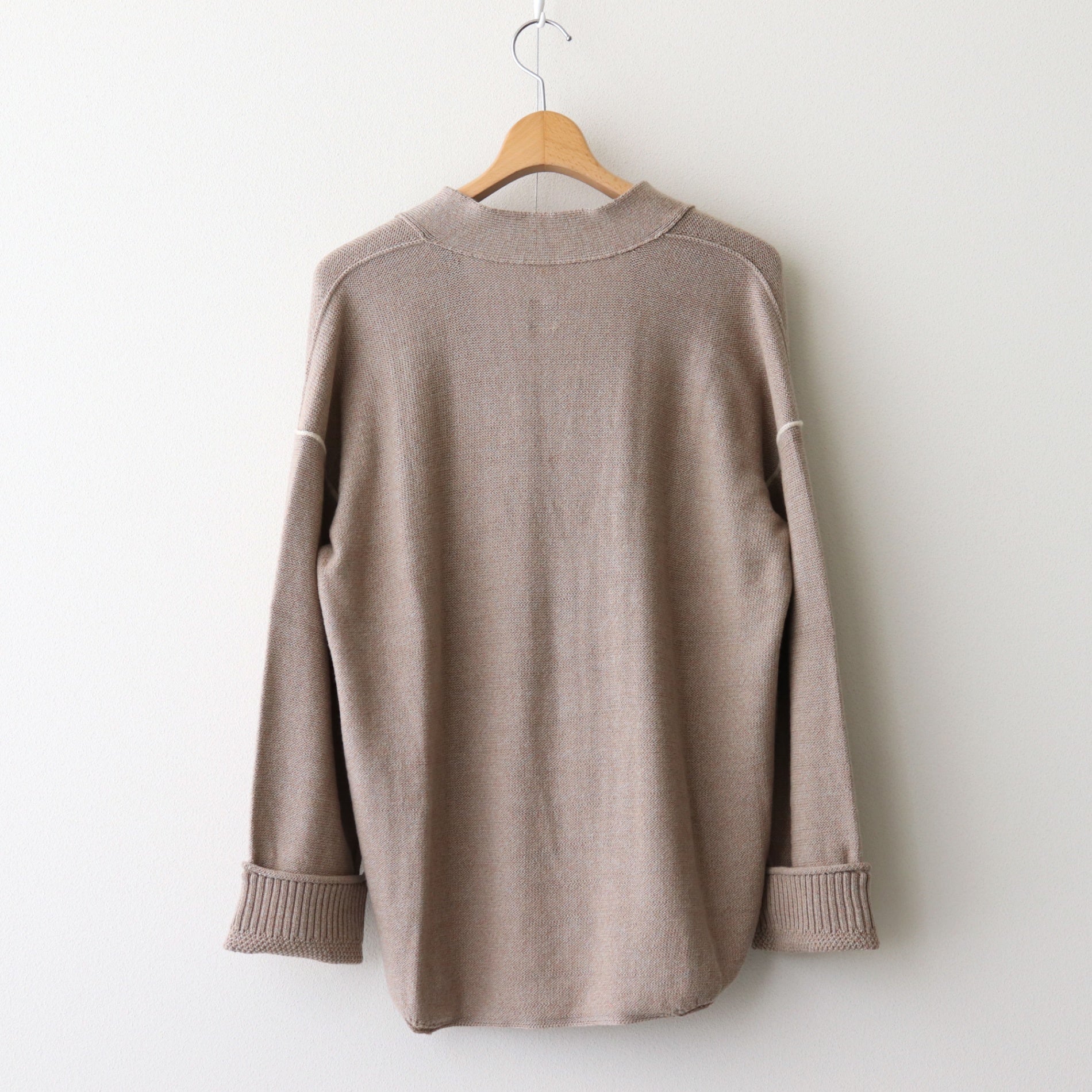 Cotton-Wool Cardigan #Beige Mix [oni058]