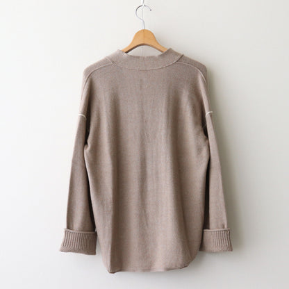 Cotton-Wool Cardigan #Beige Mix [oni058]
