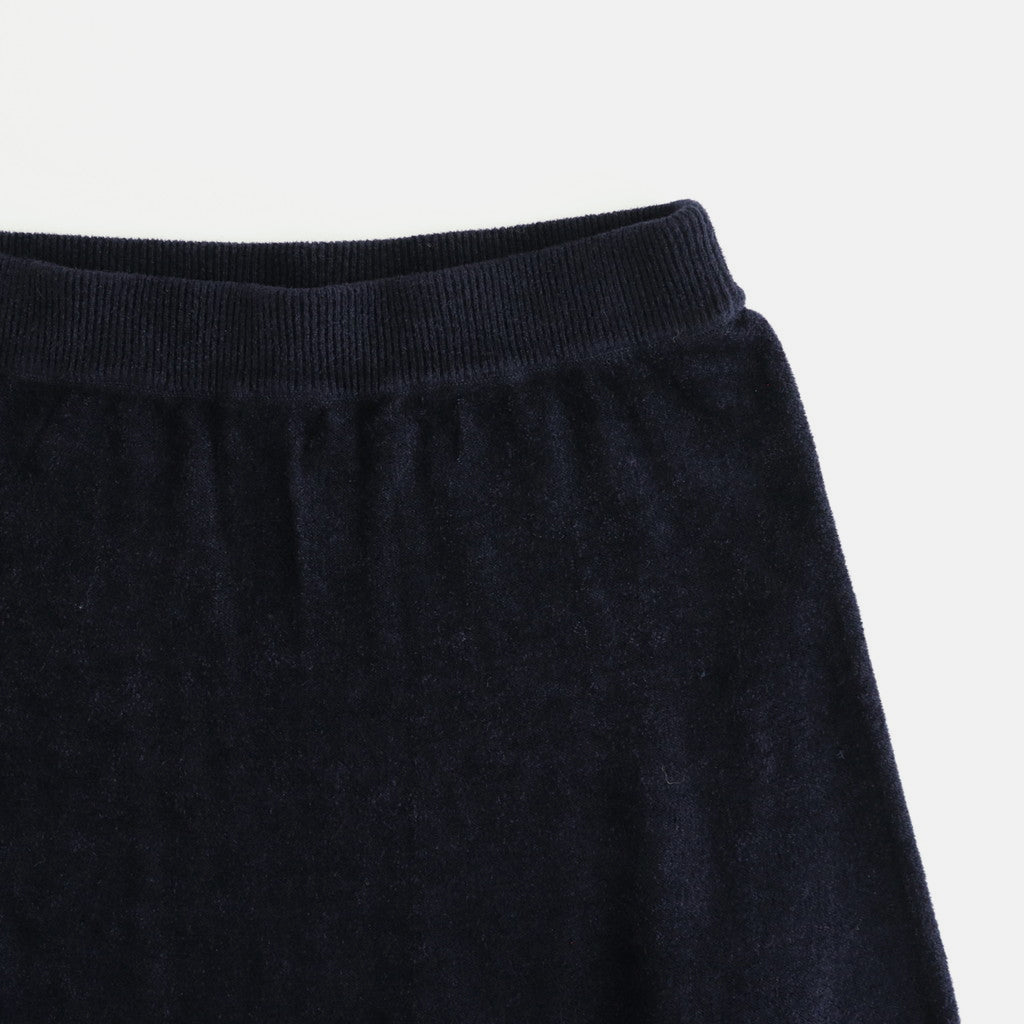 ex.superfine lambs wool & rayon mole skirt #navy [WVFL-UW110]