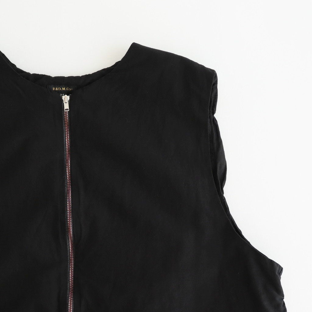 GARMENT DYE LAWN SHIRRING VEST #Black [no.7521]