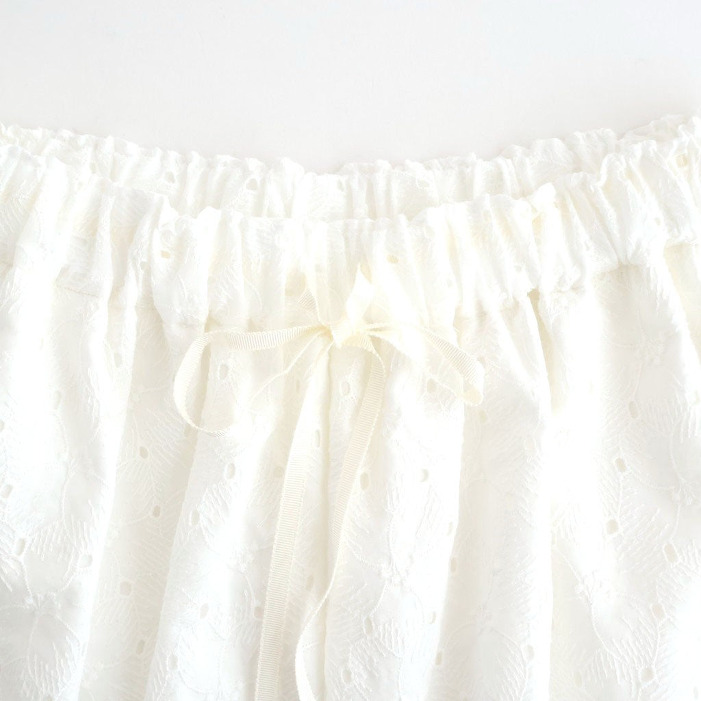 ⼼の花苑 Relaxed-fit trousers #white [TLF-226-PT007-ec]