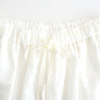 ⼼の花苑 Relaxed-fit trousers #white [TLF-226-PT007-ec]