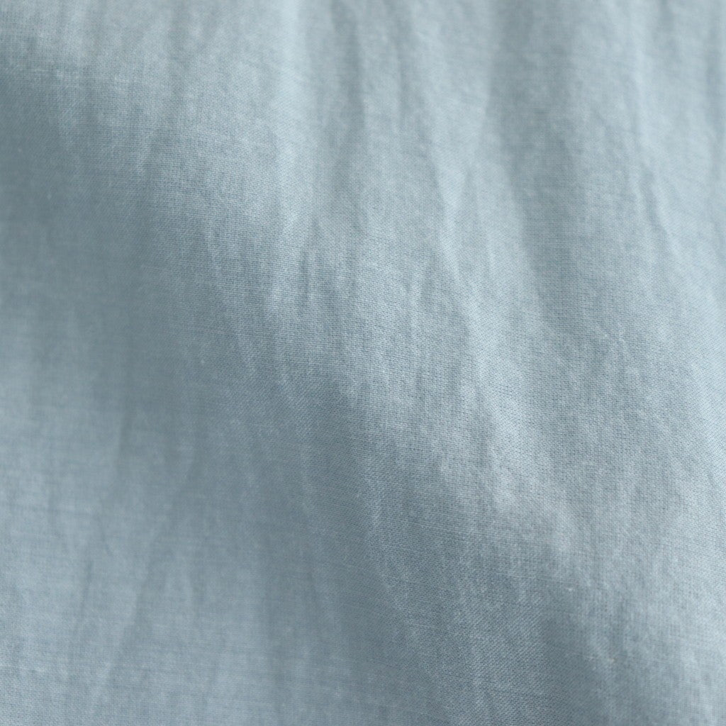 G.D COTTON SILK STAND COLLAR LONG SHIRT #Sax [no.7366]