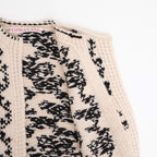Panier de fleurs no sleeve cardigan #black [mdm02-11]