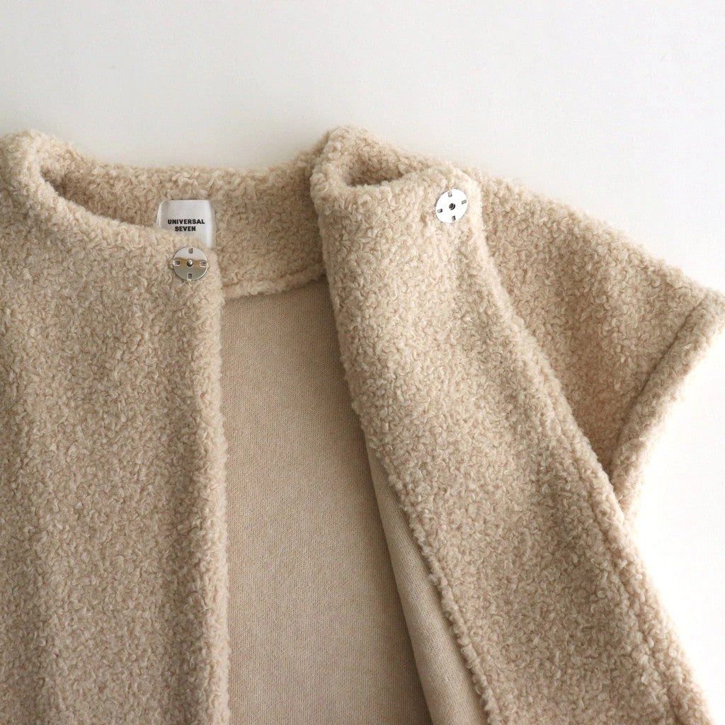 ボア フレンチスリーブショートベスト #013 アイボリー [US243CT019