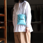 Drawstring bag POCHETTE #GINGHAM TEAL [TMB-2137A]