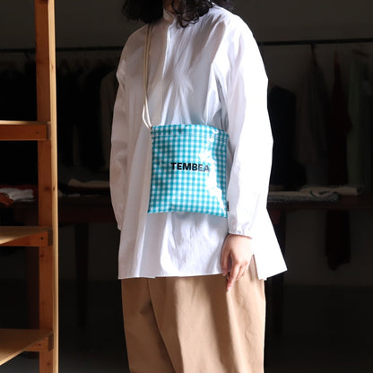 巾着POCHETTE #GINGHAM TEAL [TMB-2137A]