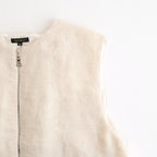 SHIRRING VEST #Amtique White [no.8003]
