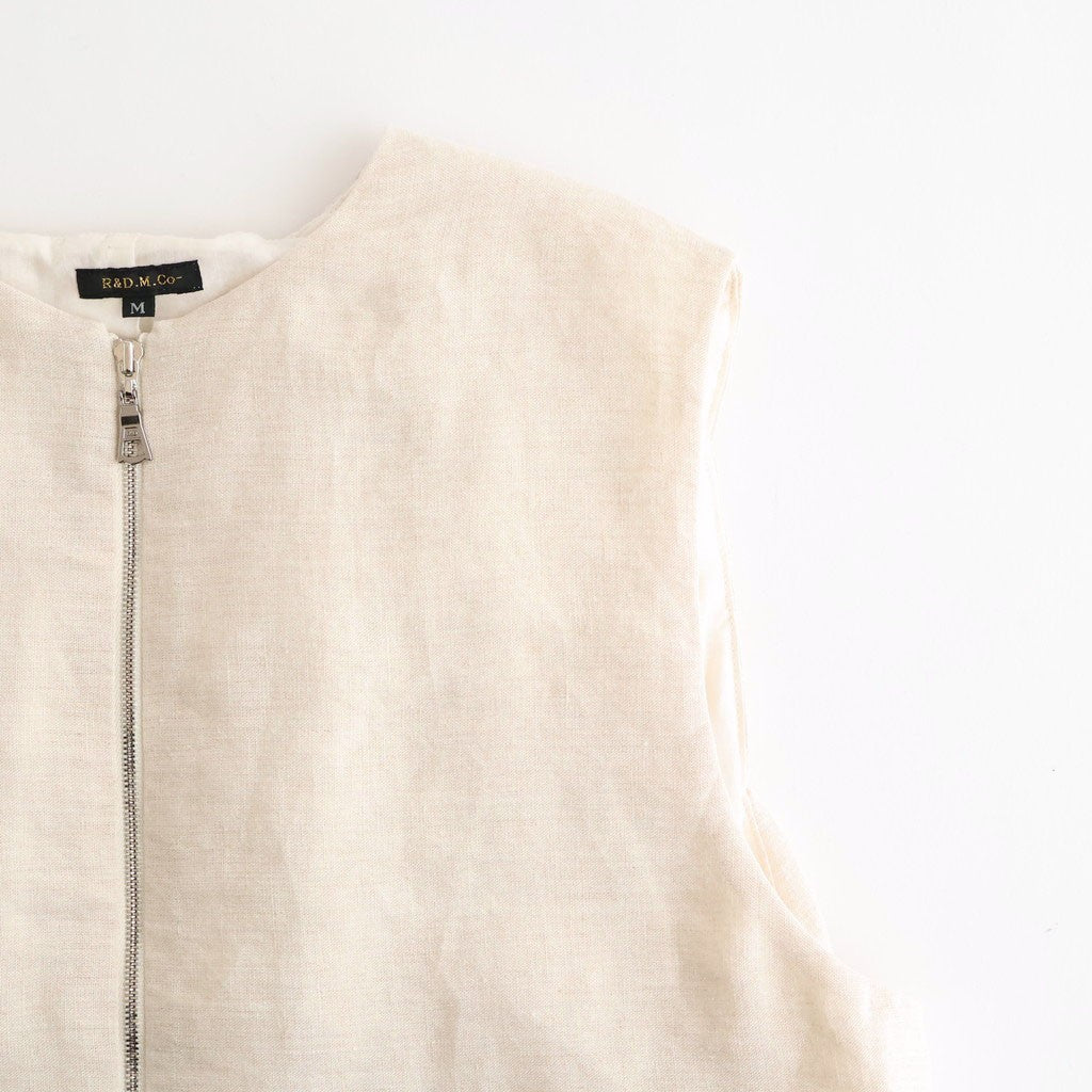 SHIRRING VEST #Amtique White [no.8003]