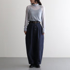 cashmere & supima cotton gauze jersey turtle-neck Tee #light blue [WXFL-UW104]