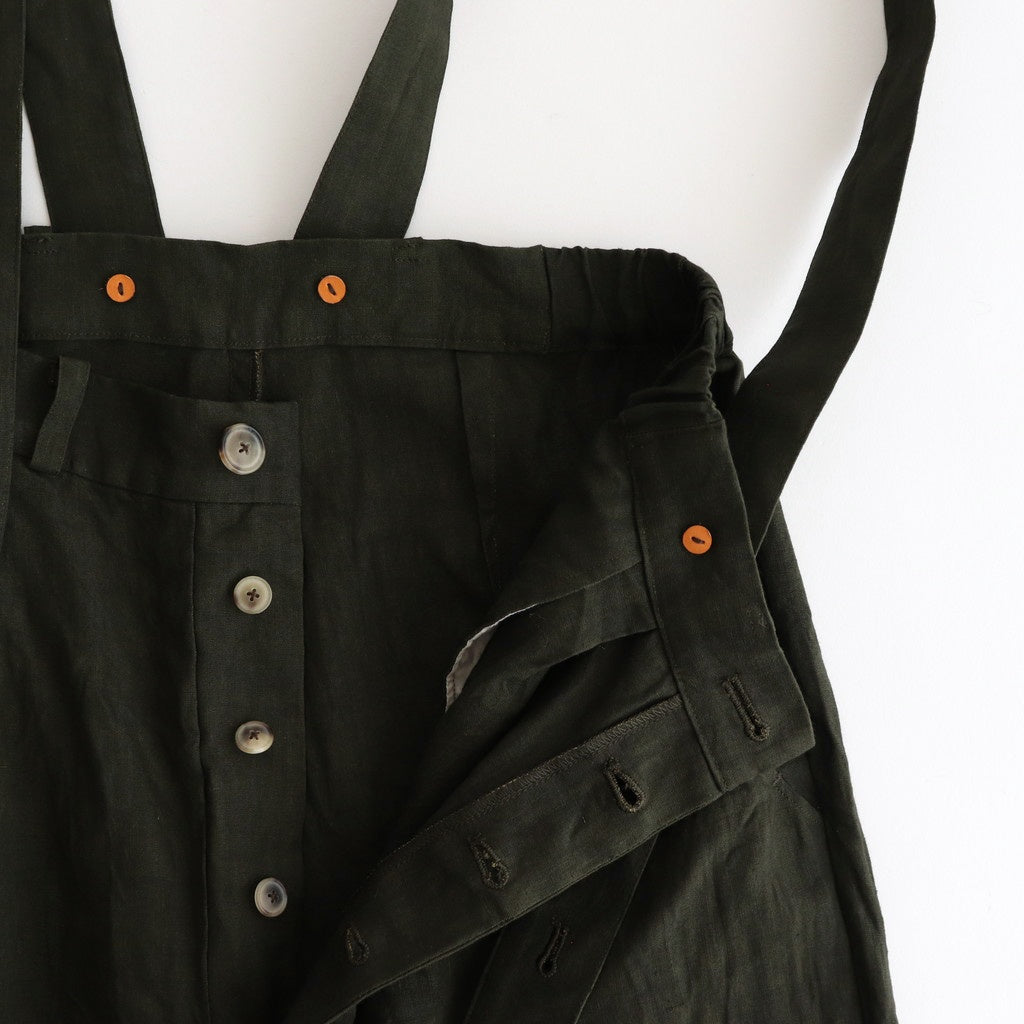 季節の夜 Poet suspender trousers #Moss green [TLF-225-pa003-Ldb]