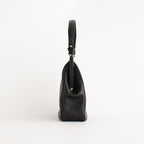 plain gama hand bag-square #black