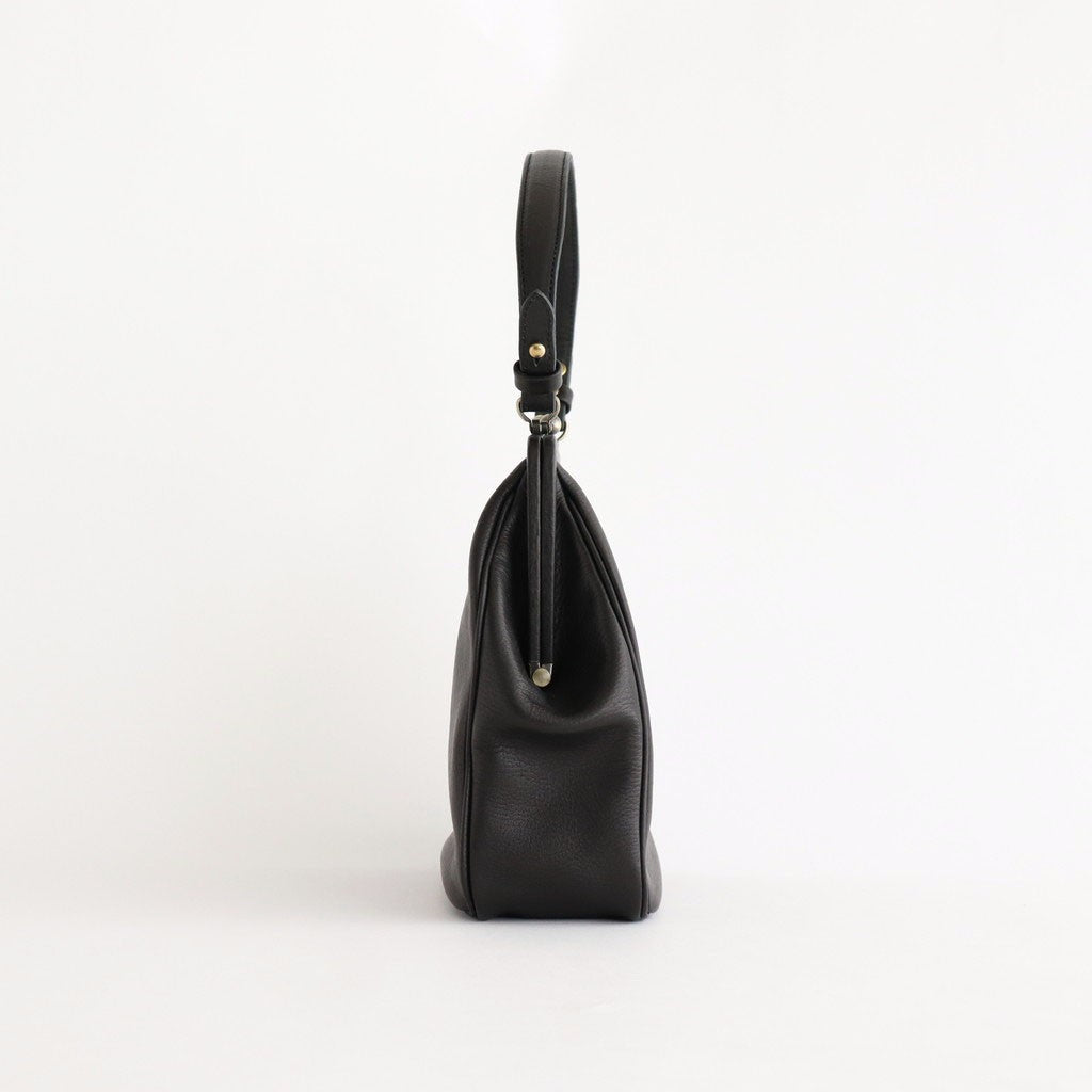 plain gama hand bag-square #black