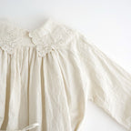 乾いた庭：レースカラーワンピース #powder pink [13261-05111]
