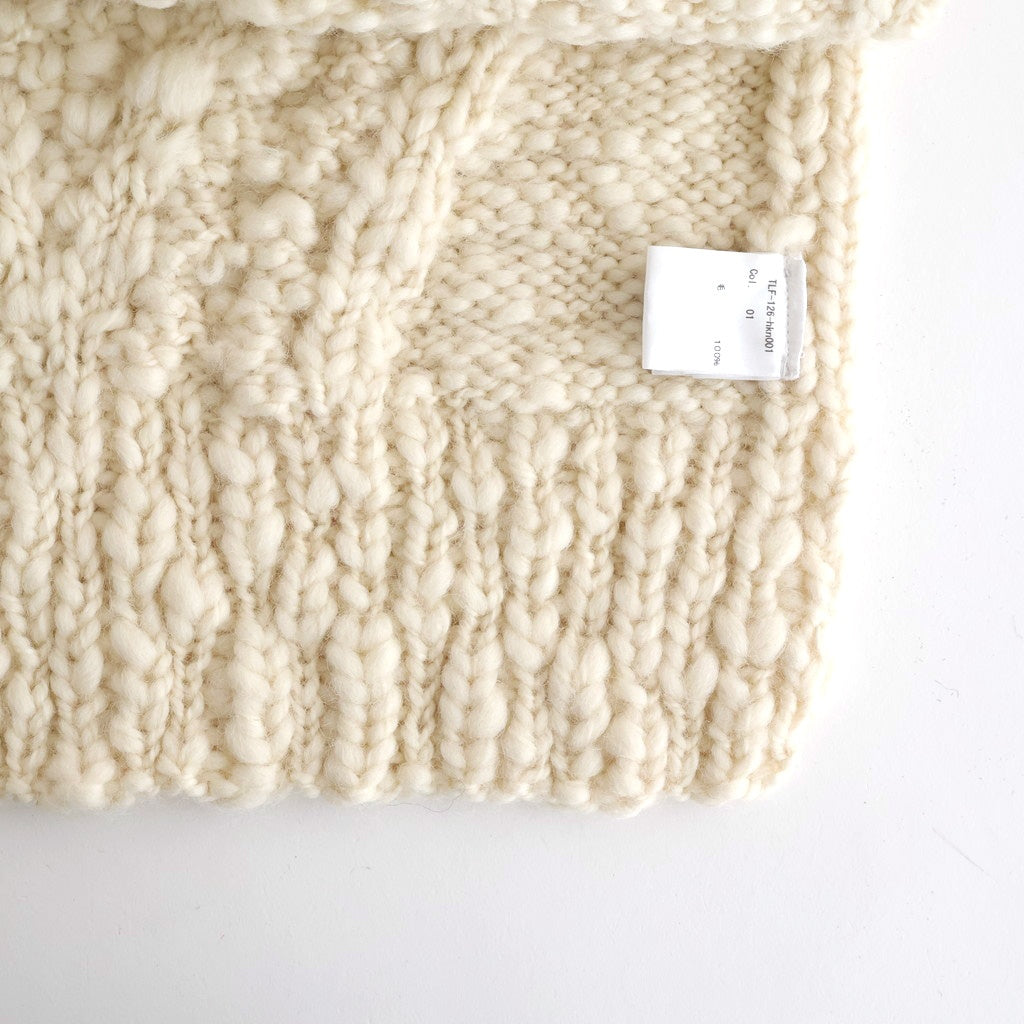 夜を紡ぐ Knitted vest #ecru [TLF-126-hkn001]