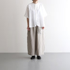 コットンリネンドットジャカードシャツ #シロドット [US242SH024]