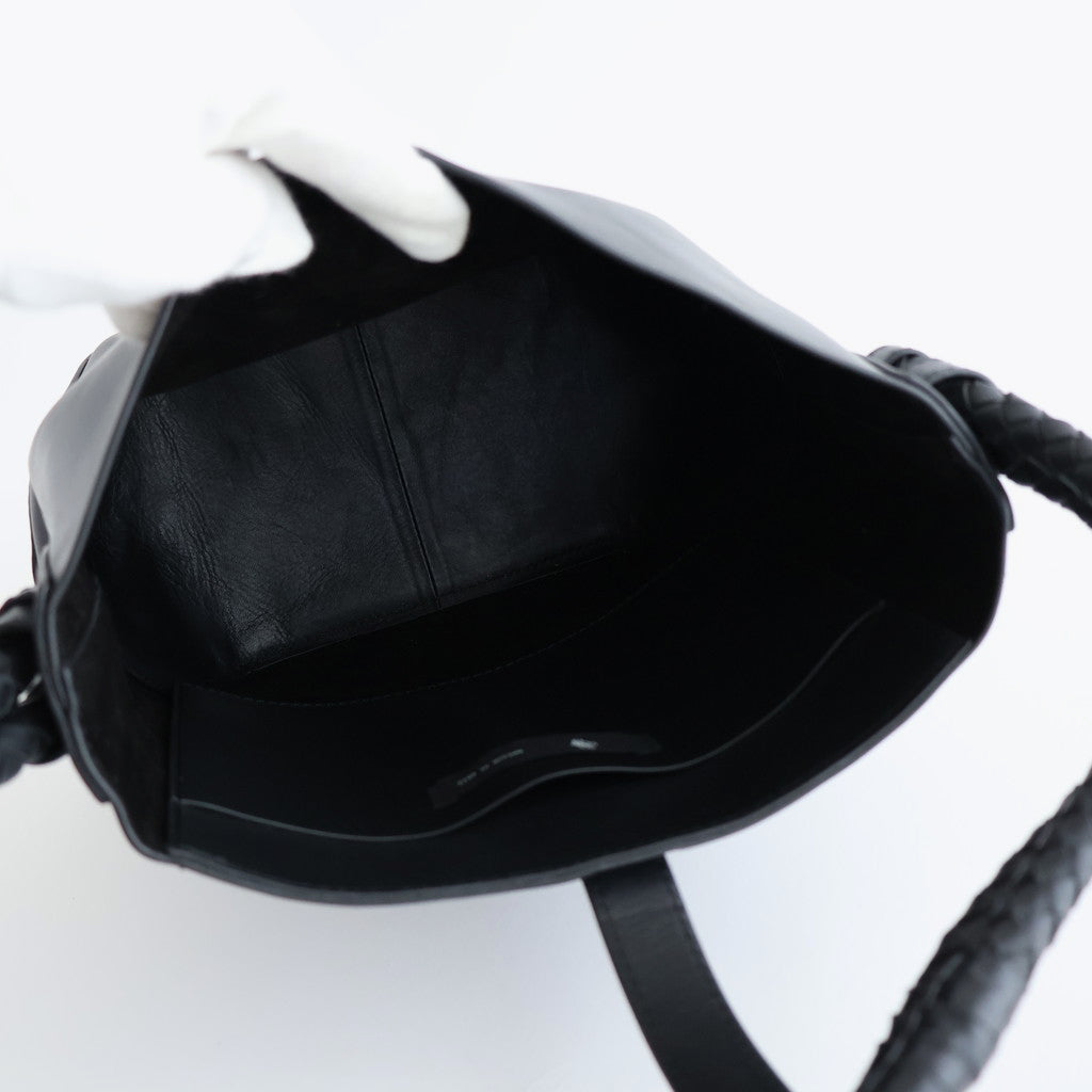 NAPPA LEATHER ONE HANDLE BAG #9900 BLACK [SVMDS2551N]