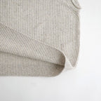 woolen cotton & silk nep wool tweed-knit vest #grayge tweed [WXFL-UW125]