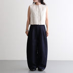 SHIRRING VEST #Amtique White [no.8003]